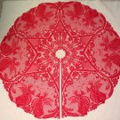 Victorian Angels Tree Skirt 48 Round Christmas Red Heritage Lace Victorian Angels Tree Skirt 48 Round Christmas Red Heritage Lace