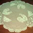Rooster Round 30 Inch Ivory Lace Table Topper Heritage Lace