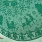 Santa Sleigh Table Topper 44 Inch Round Dark Green Oxford House