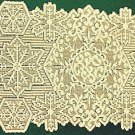 Snowflake Table Runner Metallic Ivory/Gold 14 x 36 Oxford House
