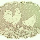 Rooster Placemat 14x19 Ecru Heritage Lace Set Of (4)