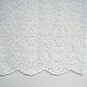 Daisy Pattern Curtains 62x63 White Lace Tab Style Curtain Panel Oxford House