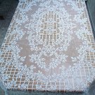 Trellis Rose Tablecloth Rectangle 60x84 White Oxford House Trellis Rose Tablecloth Rectangle 60x84 White Oxford House
