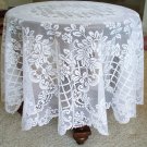 Trellis Rose Tablecloth Round 70 Inch Round White Oxford House Trellis Rose Tablecloth Round 70 Inch Round White Oxford House