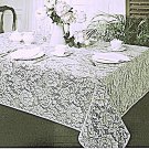 Tablecloth Julia 52 x 70 White Rectangle Oxford House
