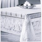 Winter's Eve Tablecloth 60 x 84 White Oxford House Winter's Eve Tablecloth 60 x 84 White Oxford House