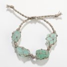 Green DIY Crystal Weaving Craft Handmade Crystal Mesh Woven Bracelet Vintage Crystal Bracelet Gift