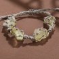 Green DIY Crystal Weaving Craft Handmade Crystal Mesh Woven Bracelet Vintage Crystal Bracelet Gift