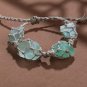 Green DIY Crystal Weaving Craft Handmade Crystal Mesh Woven Bracelet Vintage Crystal Bracelet Gift