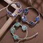 Green DIY Crystal Weaving Craft Handmade Crystal Mesh Woven Bracelet Vintage Crystal Bracelet Gift