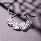 White DIY Crystal Weaving Craft Handmade Crystal Mesh Woven Bracelet Vintage Crystal Bracelet Gift