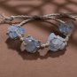 White DIY Crystal Weaving Craft Handmade Crystal Mesh Woven Bracelet Vintage Crystal Bracelet Gift