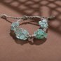 White DIY Crystal Weaving Craft Handmade Crystal Mesh Woven Bracelet Vintage Crystal Bracelet Gift
