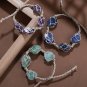 White DIY Crystal Weaving Craft Handmade Crystal Mesh Woven Bracelet Vintage Crystal Bracelet Gift