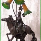 Beautiful Horse Lamp with Lady Rider