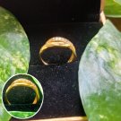 Gold-Plated Alloy Ring with Zircon Stone Design for Women – Adjustable & Elegant