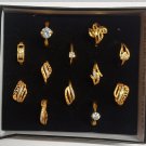 Elegant Gold-Plated 12 Pcs Ring Set – Stylish & Trendy Jewelry for Women & Girls