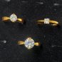 Gold-Plated 3 Pcs Ring Set &acirc;�� Elegant & Stylish Jewelry for Women & Girls