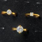 Elegant Gold Plated Ring PACK OF– 3 Stunning Adjustable Rings for Women & Girls
