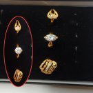 Gold-Plated 3 Pcs Ring Set – Elegant & Stylish Jewelry for Women & Girls