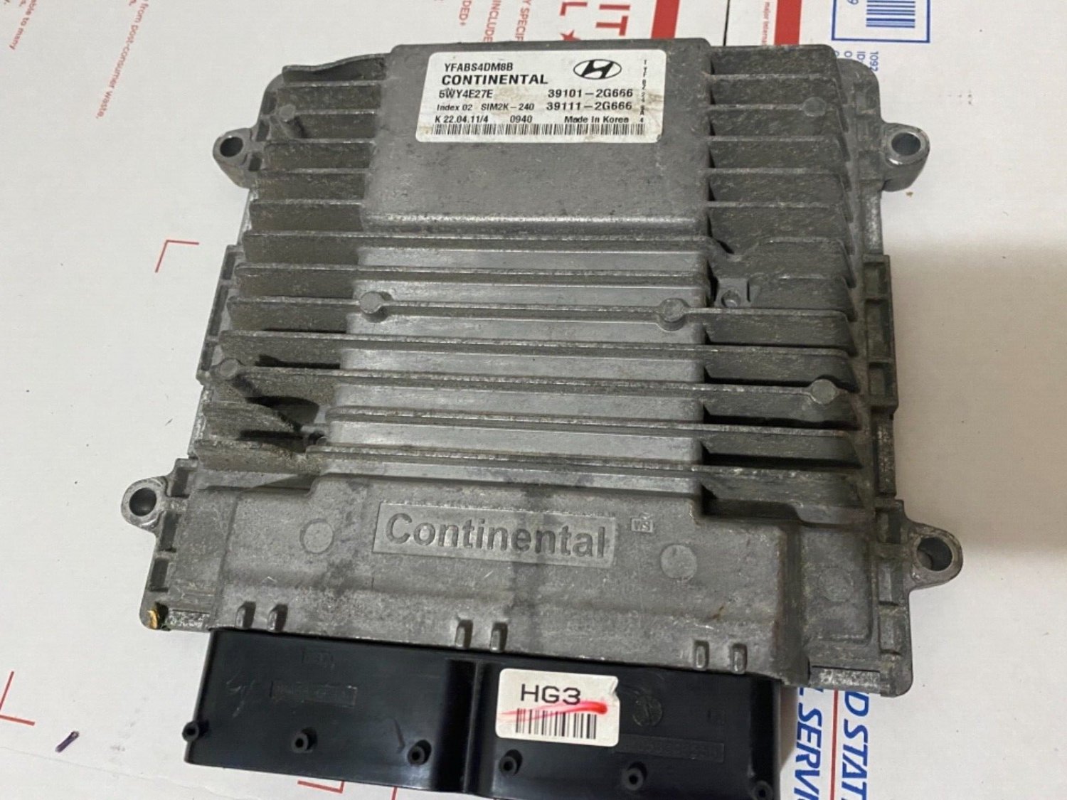 11-13 HYUNDAI SONATA Engine Control Module ECM Computer 39101-2G666