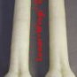 Two white bone taper candles- new- Gothic- Halloween