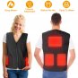 Heat Jacket Vest 3 Heating Gear Adjustable USB Heated Vest Warm Heat Coat Vest w/ 5 Heating Zones