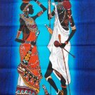 Maasai couple wall hanging batik