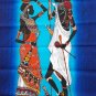 Maasai couple wall hanging batik