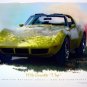 1974 Chevrolet Corvette Poster Yellow T-top NEW