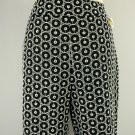NWT NEW TALBOTS $118 BLACK EYELET SILK CROPPED PANTS 10