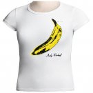 Andy Warhol Banana Music Punk Rock Band Classic Cool Girls Lycra Top T-shirts Tees Concert Wear