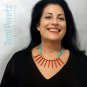 Handmade Red gemstone Howlite and turquoise & 24k gold plated metal beads necklace
