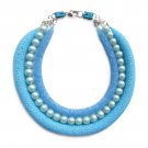 Handmade Multi strand Azure necklace