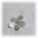 925 silver chain combined with asymmetric flower pendant 925 silver plated necklace 925 silver chain combined with asymmetric flower pendant 925 silver plated necklace