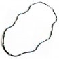 Handmade Black silicone, silver crystals / long & short necklace / wraps bracelet