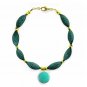 Handmade Blue-green & turquoise stone unique necklace