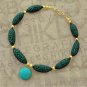 Handmade Blue-green & turquoise stone unique necklace