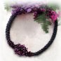 Handmade Purple, Eggplant, Brown, Burgundy beads necklace