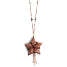 Shades of brown handmade three dimensional Star necklace