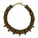 Handmade shades of brown Triangles necklace