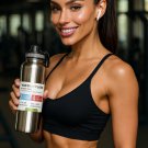 304 Stainless Steel Thermos Water Bottle - Keeps Cold and Heat With Cup Bag - Silver - 800ML/1000ML