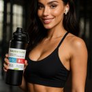 304 Stainless Steel Thermos Water Bottle - Keeps Cold and Heat With Cup Bag - Black - 800ML/1000ML