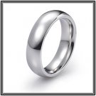 Classic Domed 6mm Cobalt Alloy Wedding Band Polished Finish Comfort Fit - Size 6 to 12
