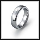 Three Wave shaped faceted 6mm Tungsten Carbide Wedding Band Polished Finish Comfort Fit - SZ 6 to 12