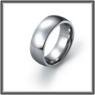 Classic Domed Men's 8mm Tungsten Carbide Wedding Band Polished Finish Comfort Fit - Size 9 to 12