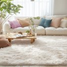 OLANLY Area Rugs for Living Room Bedroom, Machine Washable 4x5.9 Feet Soft Fluffy Shaggy Bedsid