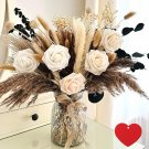 100pcs Artificial Flower Arrangements with Vase Included, Dining Table Centerpiece, Thanksgivin