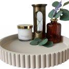 OAKOA Round Decorative Tray for Coffee Table Tray Decor - Concrete Round Tray Home Decor Tray -