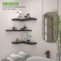Corner Floating Shelves with Invisible Brackets, Corner Shelves Wall Mounted Se